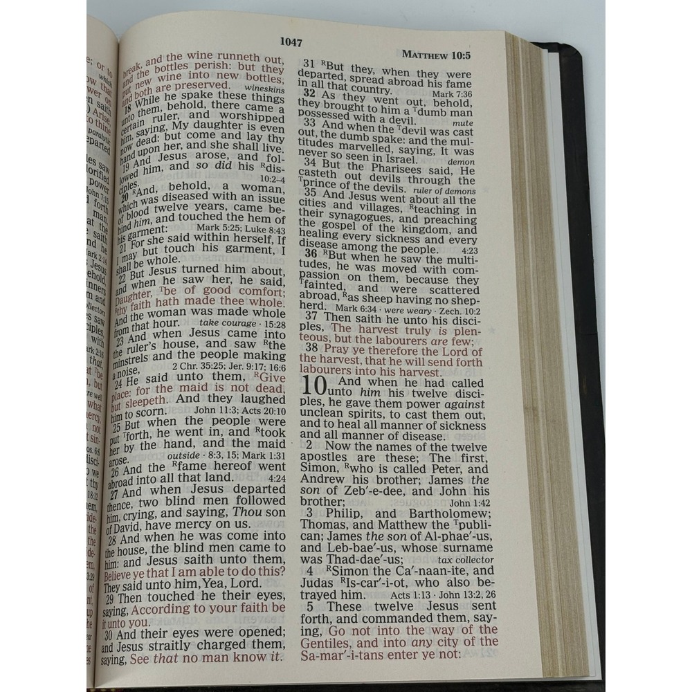 Thomas Nelson KJV Holy Bible Giant Print Reference Edition 881C Black Leather OS - Picture 5 of 9